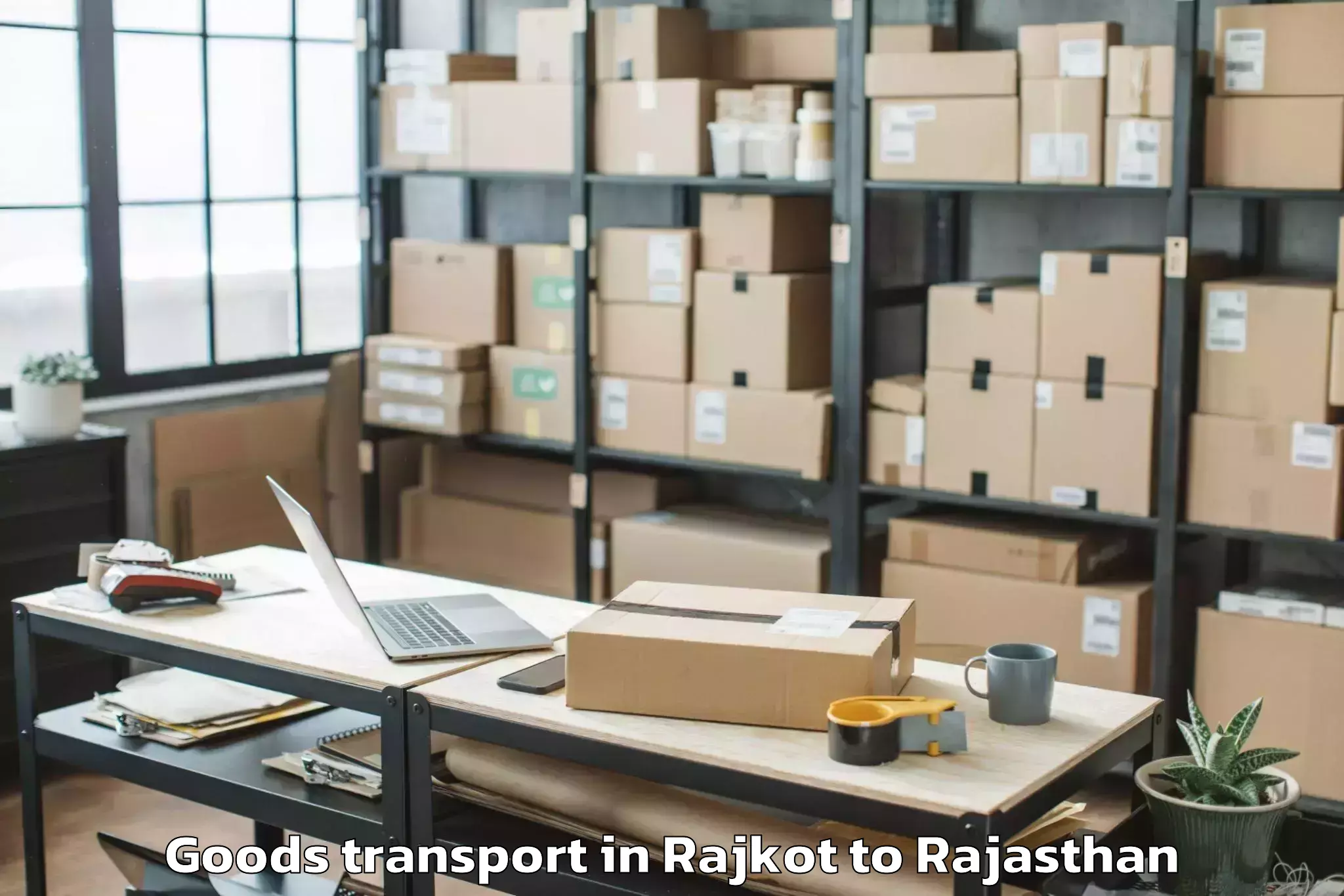 Top Rajkot to Shahpura Goods Transport Available